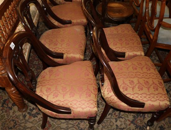 6 mahogany dining chairs
